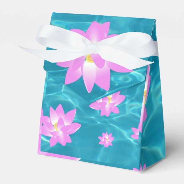 Lotus Flower Favor Boxes (Front Side)