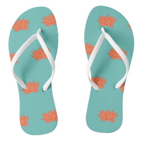 Lotus Flower Flip Flop Sandals