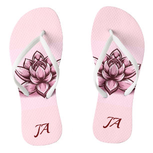 Lotus Flower Flip Flops