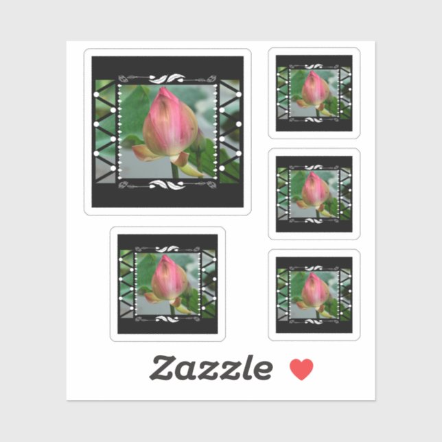 Lotus Flower Floral Geometric Sticker (Sheet)