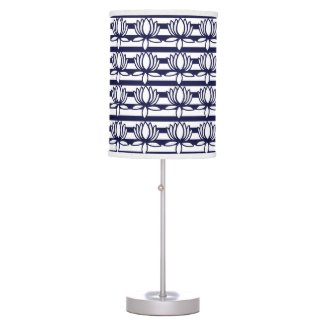 Lotus Flower Floral Stripe Pattern