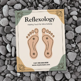 Lotus Flower & Footprint - Reflexology Flyer