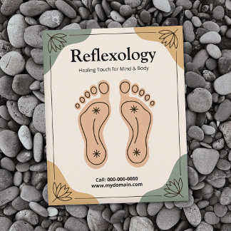 Lotus Flower & Footprint - Reflexology Flyer