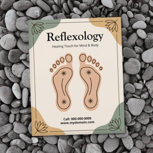 Lotus Flower & Footprint - Reflexology Flyer