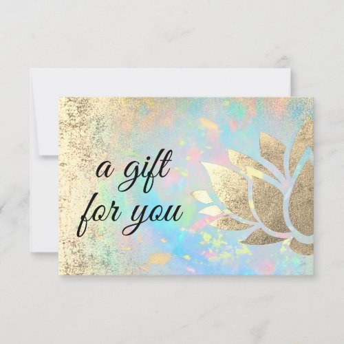 lotus flower gift certificate