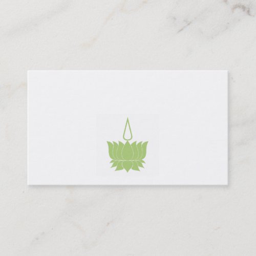 Lotus Flower Green Business Cards