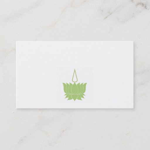 Customizable Lotus Flower Green Business Cards