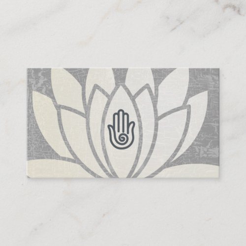 Lotus Flower  Hand  Yoga Instructor Business Card