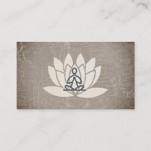 Lotus Flower  Hand  Yoga Sitting Pose  Teacher Business Card