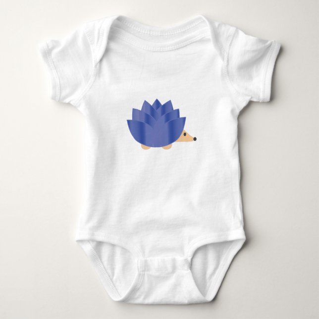 Lotus Flower Hedgehog Baby Bodysuit (Front)