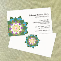 Lotus Flower Holistic Mental Health Healer Business Card