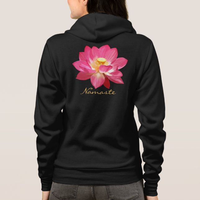 Lotus Flower Hoodie Shirt Namaste (Back)