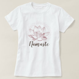 Lotus Flower illustration Yoga Namaste Wellness T-Shirt