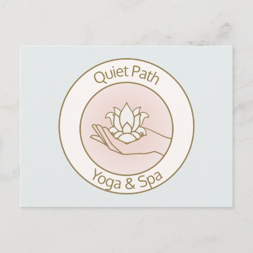 Lotus Flower in Hand Beauty Day Spa Postcard