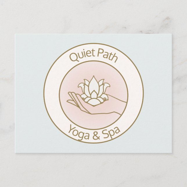 Lotus Flower in Hand Beauty Day Spa Postcard (Front)