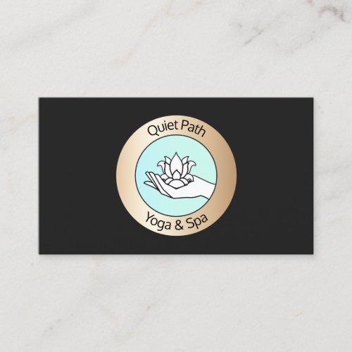Lotus Flower in Hand Natural Beauty and Health Business Card