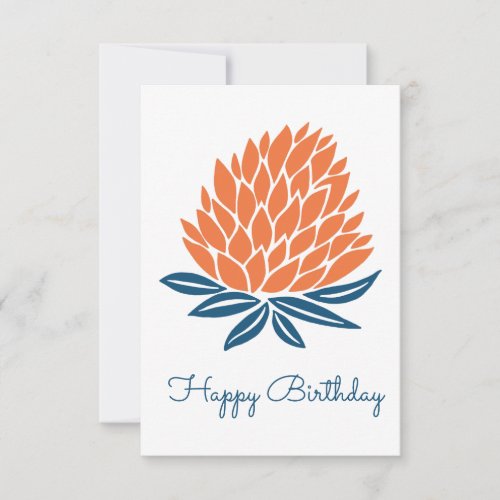 Lotus Flower Inspirational Mindful Happy Birthday  Card