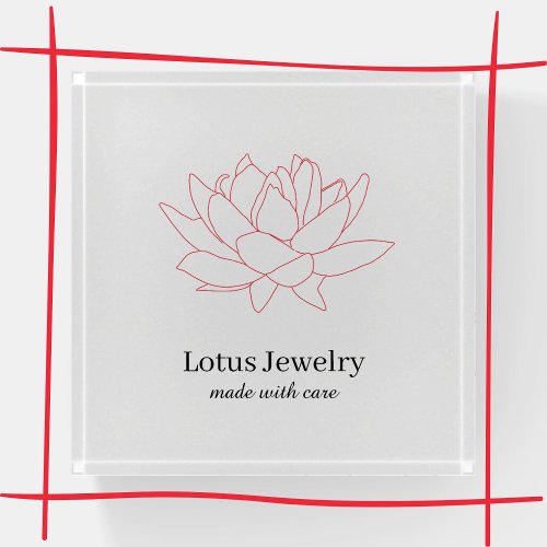 Lotus flower jewelry jeweler logo branding branded paperweight