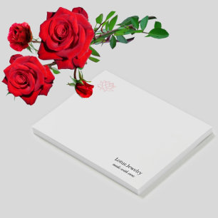 Lotus flower jewelry jeweler logo create your own post-it notes
