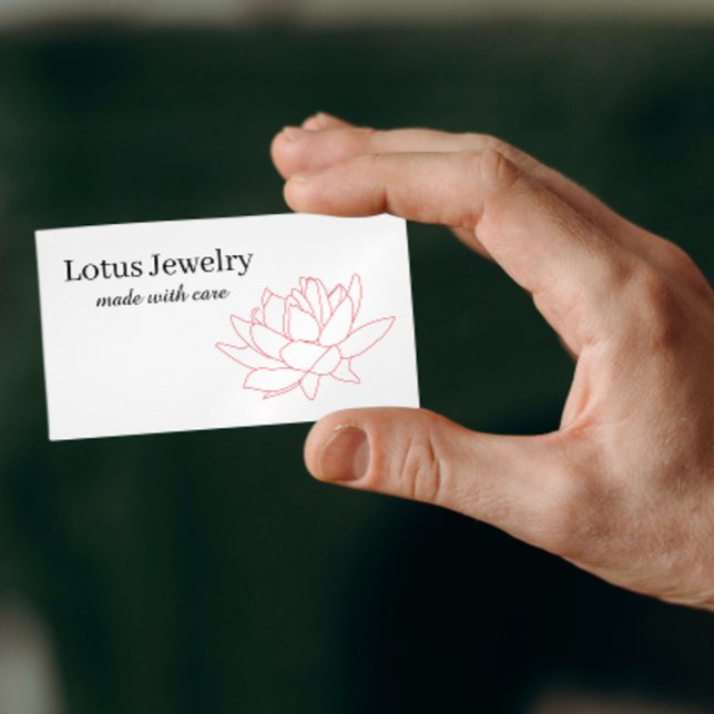 Lotus flower jewelry jeweler logo discount code business card magnet (Creator Uploaded)