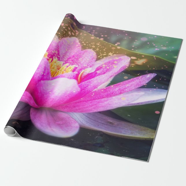 Lotus Flower. Landscape, Zen Wrapping Paper (Unrolled)