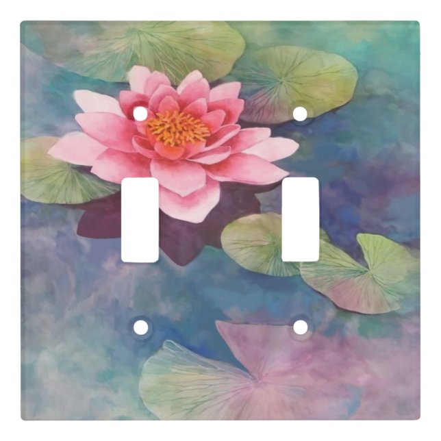 Lotus Flower   Light Switch Cover (Front)