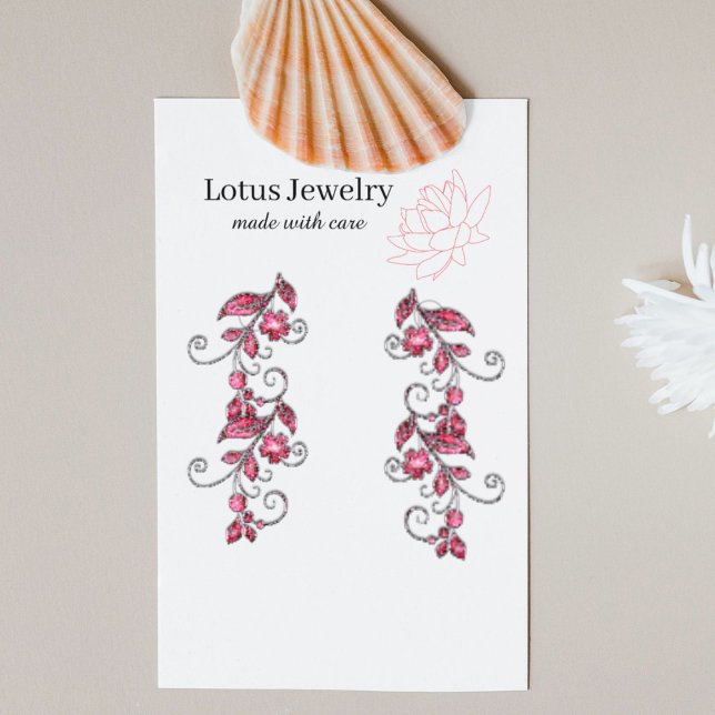 Lotus flower logo earring jewelry display card  (Creator Uploaded)