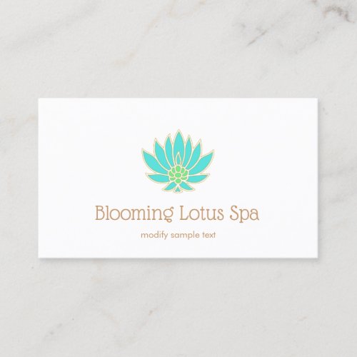 Lotus Flower Logo Natural  Alternative Medicine Business Card