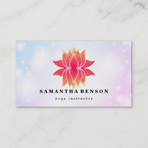 Lotus Flower Logo Yoga Business Card