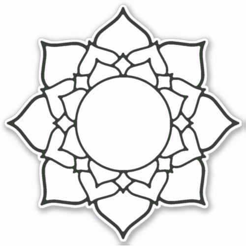 Lotus Flower Mandala Buddhist Symbol Sticker