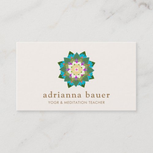 Lotus Flower Mandala  Business Card