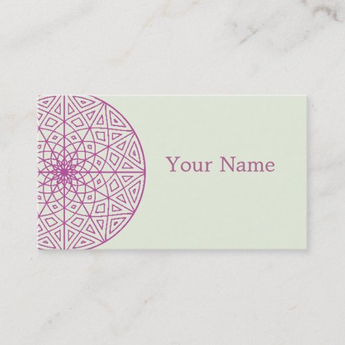 Lotus Flower Mandala Business Card