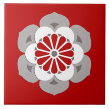 White Lotus Decorative Ceramic Tiles Zazzle