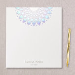 Lotus Flower Mandala Notepad<br><div class="desc">Unique artistic design featuring faux foil lotus mandala. Great design for an energy worker,  counselor life coach and more.</div>