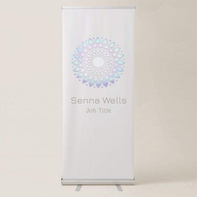Lotus Flower Mandala Retractable Banner (Front)