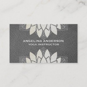 Lotus Flower Marbled Yoga Teacher Yoga Business Card