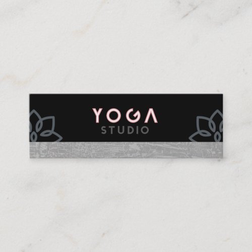 Lotus Flower Marbled  Yoga Teacher  Yoga Studio Mini Business Card
