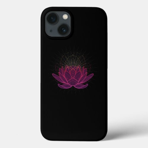 Lotus Flower Meditation iPhone 13 Case