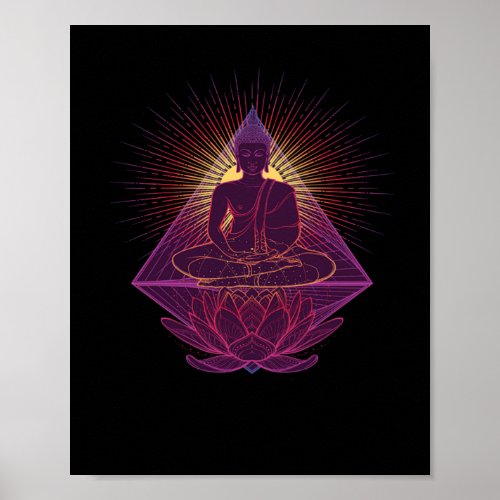 Lotus Flower Meditation Poster