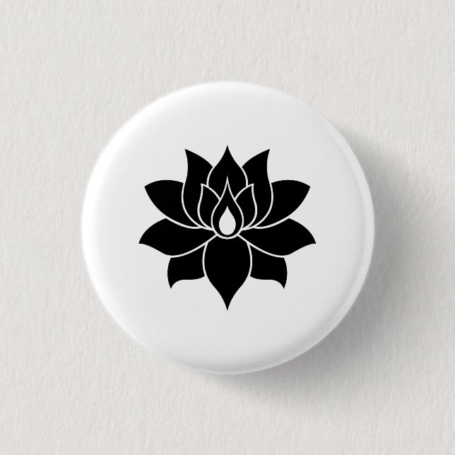 Lotus Flower Meditation Yoga Men, Women, & Kids Button (Front)