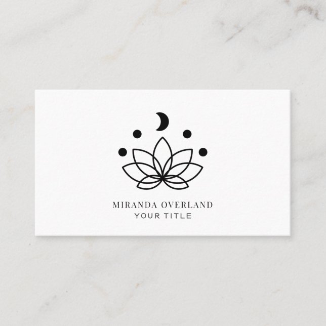 Lotus Flower Moon Business Card (Front)