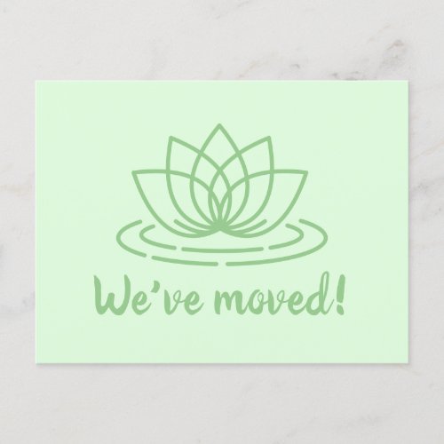 Lotus flower moving postcards for new address