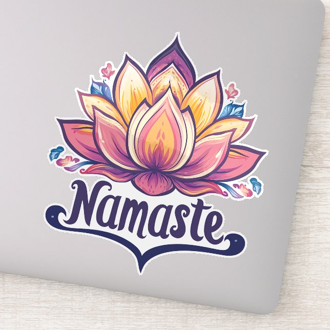 Lotus Flower "Namaste" Sticker (Detail)