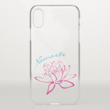 Lotus Flower Namaste Yoga Clear iPhoneX Case