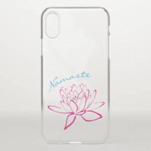 Lotus Flower Namaste Yoga Clear iPhoneX Case