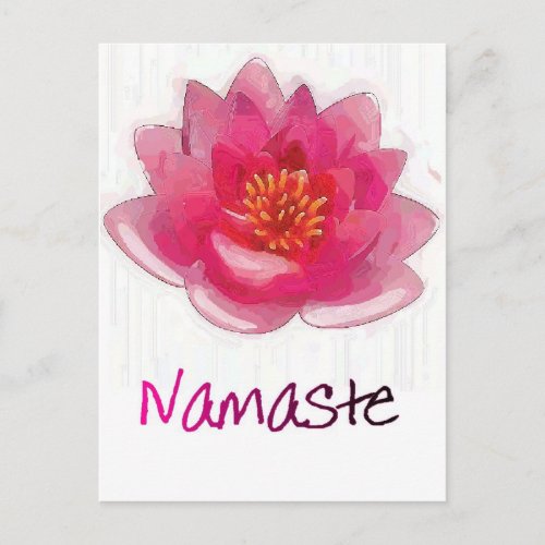 Lotus Flower Namaste Yoga Gifts Postcard