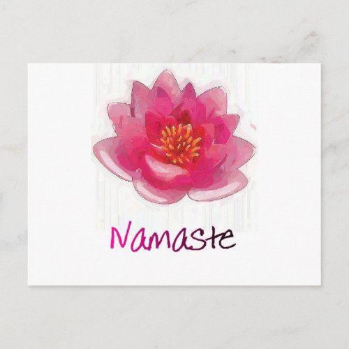 Lotus Flower Namaste Yoga Gifts Postcard