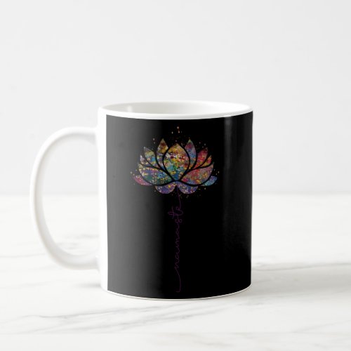 Lotus Flower Namaste Yoga Watercolor Meditation Ze Coffee Mug