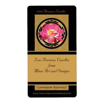 Lotus Flower Om Craft Or Wine Label 2 by MoonArtandDesigns at Zazzle
