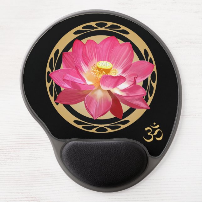Lotus Flower Om Gel Mousepad 2 (Front)